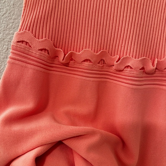 Shoshanna Pink Gemma Eyelete cut out Preppy Short Sleeve Fit flare dress XS - Picture 15 of 15